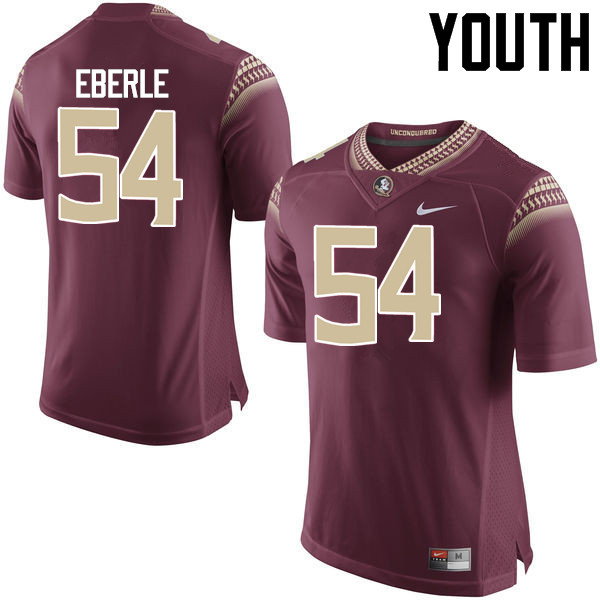 Youth #54 Alec Eberle Florida State Seminoles College Football Jerseys-Garnet